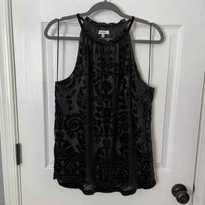 Like New Black Velvet Sleeveless Top